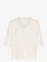 Kaffe - Kaemilie V-Neck Pullover - Megztinis - Balta
