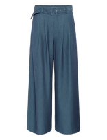 My Essential Wardrobe - Vittamw High Wide Pant - Plačios kelnės - Mėlyna