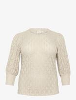 Kaffe Curve - Kctia Lace Blouse - Marškinėliai trumpomis rankovėmis - Smėlio