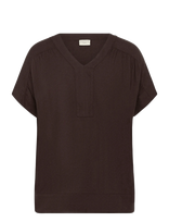 Kaffe Curve - Kcmille Wing Sl Blouse - Marškinėliai trumpomis rankovėmis - Ruda