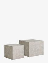 House Nordic - Sia - Coffee Table, Marble Look, Beige, Set Of 2 - Kavos staliukas - Pilka