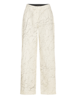 Coster Copenhagen - Crinkled Suit Pants - Petra Fit - Plačios kelnės - Kreminė spalva