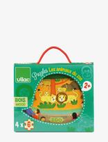 Vilac - Zoo Puzzle - Medinė dėlionė - Marga / raštuota