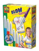 SES Creative - Blow Pens - Airbrush Textile - Rankdarbių rinkinys - Marga / raštuota
