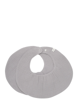 Pippi - Bib Muslin (2-Pack) - Seilinukas - Pilka
