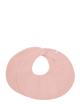 Pippi - Bib Muslin (2-Pack) - Seilinukas - Rožinė