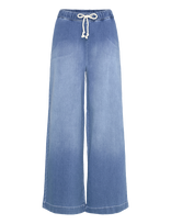 Pulz Jeans - Pzraven Hw Pant - Plačios kelnės - Mėlyna