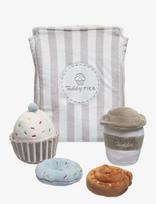 Teddykompaniet - Teddy Fika, Playset - Pliušinis žaislas - Marga / raštuota