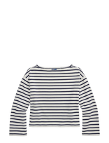 Polo Ralph Lauren - Striped Boatneck Mariner Tee - Marškinėliai ilgomis rankovėmis - Tamsiai mėlyna