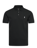 Polo Ralph Lauren - Custom Slim Fit Stretch Mesh Polo Shirt - Marškinėliai trumpomis rankovėmis - Juoda