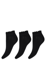 Decoy - Decoy Sneaker W Pattern 3-Pack - Futbolo kojinės iki kulkšnių - Juoda