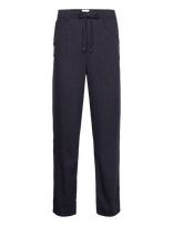 Lindbergh - Linen Woven Striped Pants - Lininės kelnės - Tamsiai mėlyna