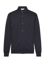 Lindbergh - Jersey Button Through Pique L/S - Laisvalaikio marškiniai - Juoda