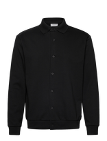 Lindbergh - Jersey Button Through Pique L/S - Laisvalaikio marškiniai - Juoda