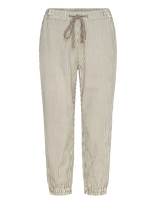 Kaffe - Kanaya Striped Capri Pants - Kapri kelnės - Smėlio