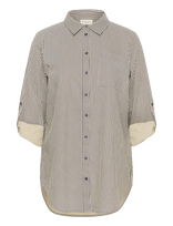 Kaffe Curve - Kcnana Striped Shirt Tunic - Marškinėliai ilgomis rankovėmis - Smėlio