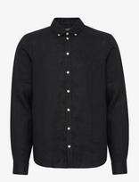 Casual Friday - Cfanton Bd Ls Linen Shirt - Lininiai marškiniai - Juoda