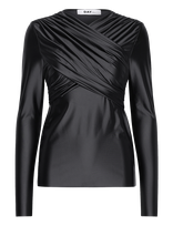 Day Birger Et Mikkelsen - Kira - Glossy Stretch - Marškinėliai ilgomis rankovėmis - Juoda