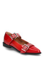 Bianco - Biavictoria Double Buckle Ballet Flat Nappalak - Balerinos bateliai - Raudona