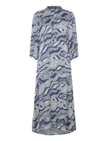 Bruuns Bazaar - Floretbbclarenas Dress - Iki kelių ir midi suknelės - Mėlyna