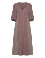 STINE GOYA - 2247 Patchwork Jersey, Three-Quarte - Iki kelių ir midi suknelės - Raudona