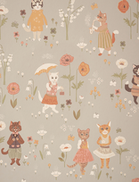 Majvillan - Wallpaper Catwalk Dusty Blue - Tapetai - Mėlyna