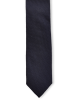 AN IVY - Dark Navy Grenadine Silk Tie - Kaklaraištis - Tamsiai mėlyna