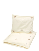 Cam Cam Copenhagen - Embroidered Baby Bedding Set, 70X100Cm - Gots - Blueberries - Patalynės komplektas - Kreminė spalva