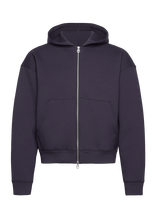 Weekday - Simon Scuba Zip Hoodie - Džemperis - Tamsiai mėlyna