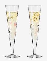 Ritzenhoff - Goldnacht Champagneglas, 2 Stk., Hjerter - Šampano taurės - Nude