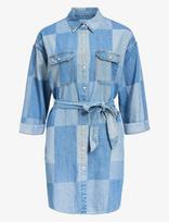 Object - Objfrancey Lo 2/4 Dnm Shirt Dres 137 - Džinsinė suknelė - Mėlyna