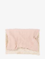 NOBODINOZ - Embroidered Winter Blanket L1N0 In French Linen - Kūdikių antklodė - Rožinė