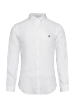 Polo Ralph Lauren - Slim Fit Linen Shirt - Lininiai marškiniai - Balta