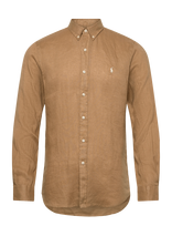 Polo Ralph Lauren - Slim Fit Linen Shirt - Lininiai marškiniai - Ruda