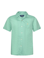 Ralph Lauren Kids - Linen Camp Shirt - Marškiniai trumpomis rankovėmis - Žalia