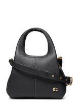 Coach - Polished Pebble Leather Lana Shoulder Bag 23 - Rankinė - Juoda