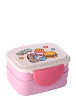 Puckator - Pusheen The Cat Foodie Clip Lock Stacked Bento Lunch Box With Cutlery - Pietų dėžutė - Rožinė