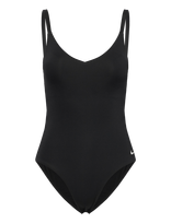 NIKE SWIM - Nike Essential V Neck One Piece - Sportinis maudymosi kostiumėlis - Juoda