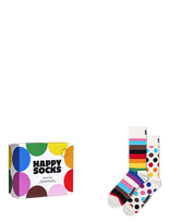 Happy Socks - 2-Pack Pride Socks Gift Set - Įprastos kojinės - Balta