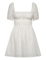 Tommy Jeans - Tjw Cotton Voile Mini Dress Ext - Trumpa suknelė - Balta