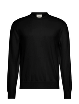 Calvin Klein - Ls Supima Cotton Crew 14Gg - Apvalios apykaklės megztinis - Juoda
