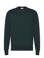 Calvin Klein - Ls Supima Cotton Crew 14Gg - Apvalios apykaklės megztinis - Mėlyna