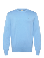 Calvin Klein - Ls Supima Cotton Crew 14Gg - Apvalios apykaklės megztinis - Mėlyna