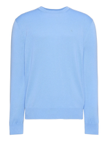 Calvin Klein - Ls Supima Cotton Crew 14Gg - Apvalios apykaklės megztinis - Mėlyna