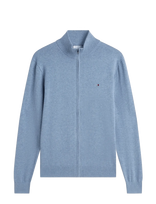 Tommy Hilfiger - Essential Cotton Zip Thru - Megztinis su užtrauktuku - Mėlyna