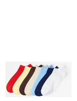 Lindex - 7-Pack Ribbed Ankle Socks - Futbolo kojinės iki kulkšnių - Marga / raštuota