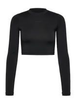 Björn Borg - Studio Soft Cropped Longsleeve - Ilgarankoviai trumpi marškinėliai - Juoda