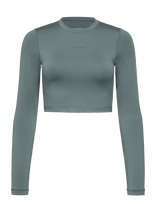 Björn Borg - Studio Soft Cropped Longsleeve - Ilgarankoviai trumpi marškinėliai - Žalia