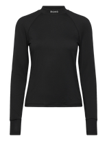 Björn Borg - Borg Performance Brushed Mockneck - Sportiniai marškinėliai ilgomis rankovėmis - Juoda