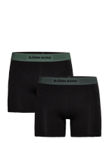 Björn Borg - Organic Cotton Stretch Boxer 2P - Bokseriai - Juoda